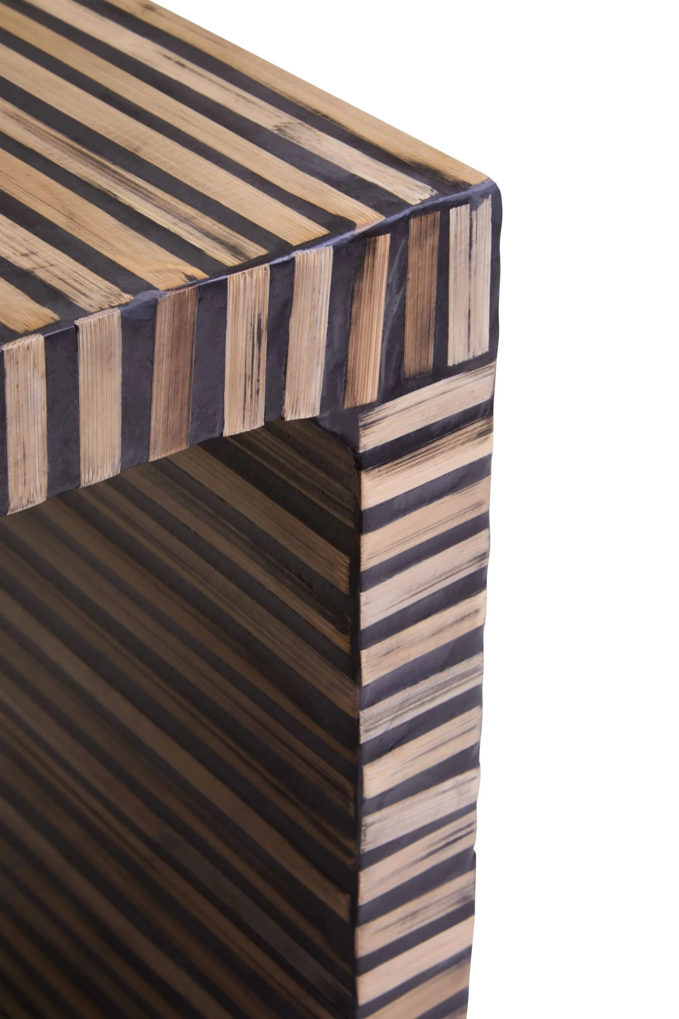 Bambusa Black Bamboo Inlay Side Table - Tables, photo 8 of 8