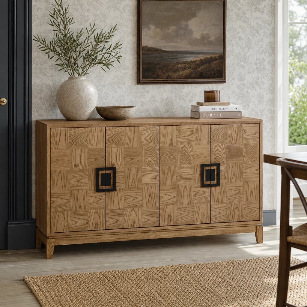 Dimaro Natural Four Door Sideboard - Bookcases & shelving, photo 1 of 5