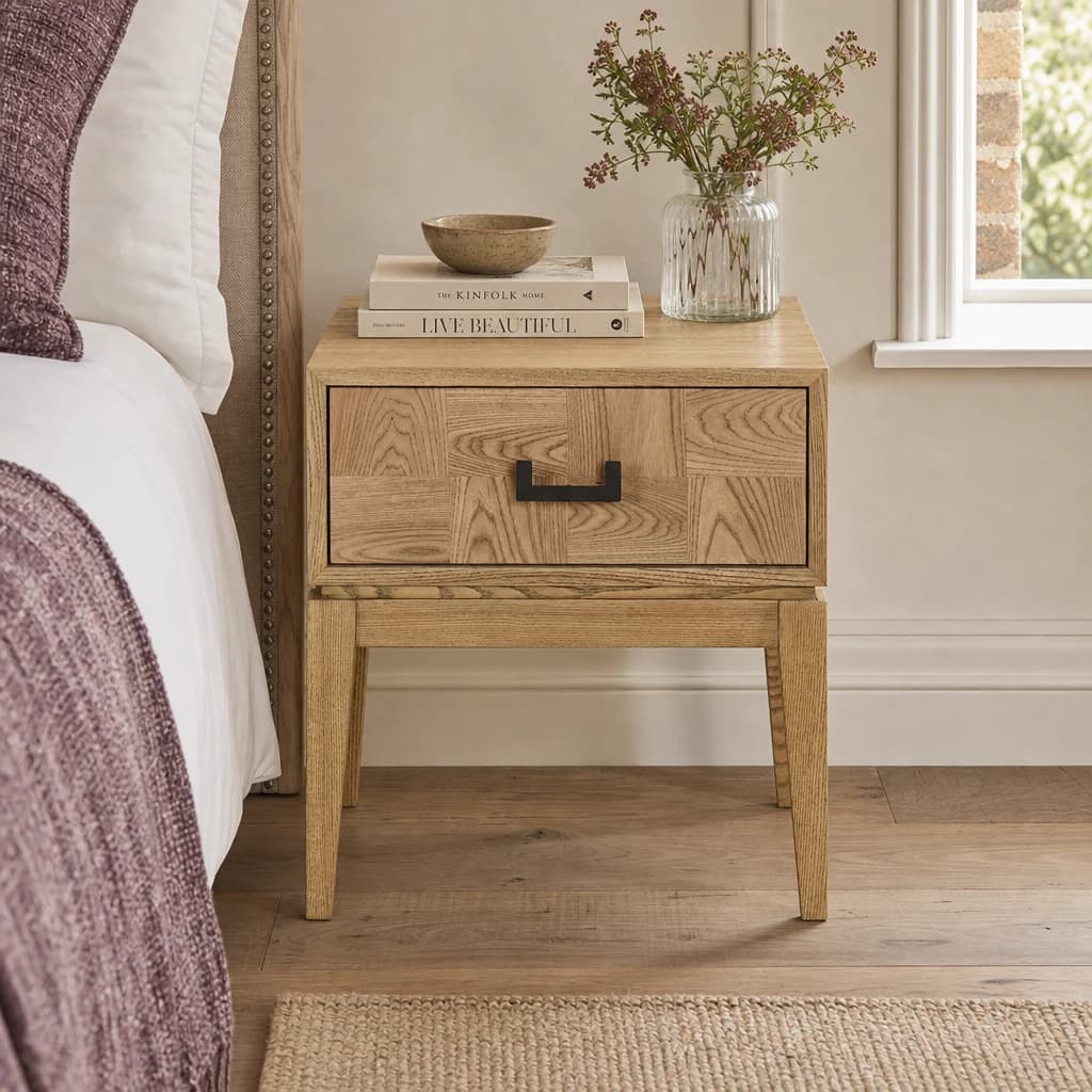 Dimaro Natural One Drawer Side Table - Tables, photo 1 of 6