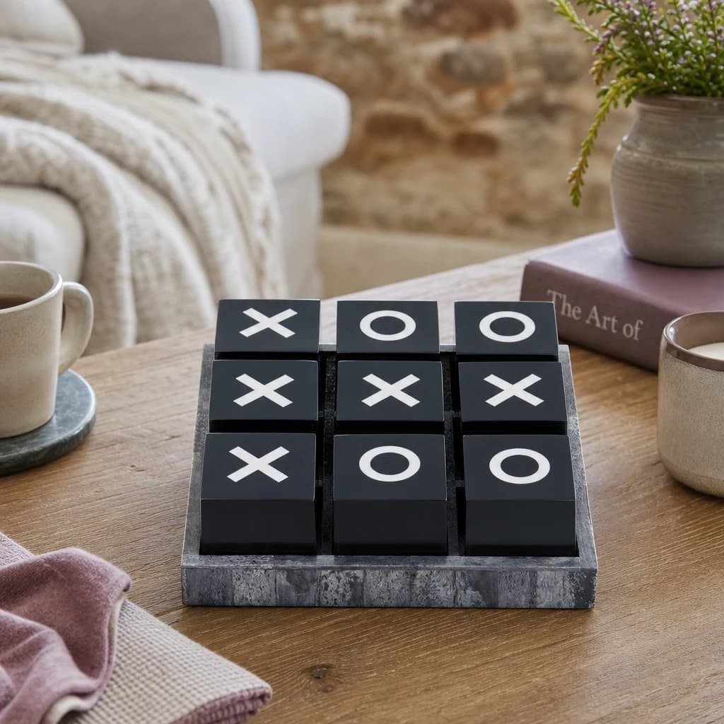 Churchill Games Black and White Noughts and Crosses - Decorative, photo 1 of 8
