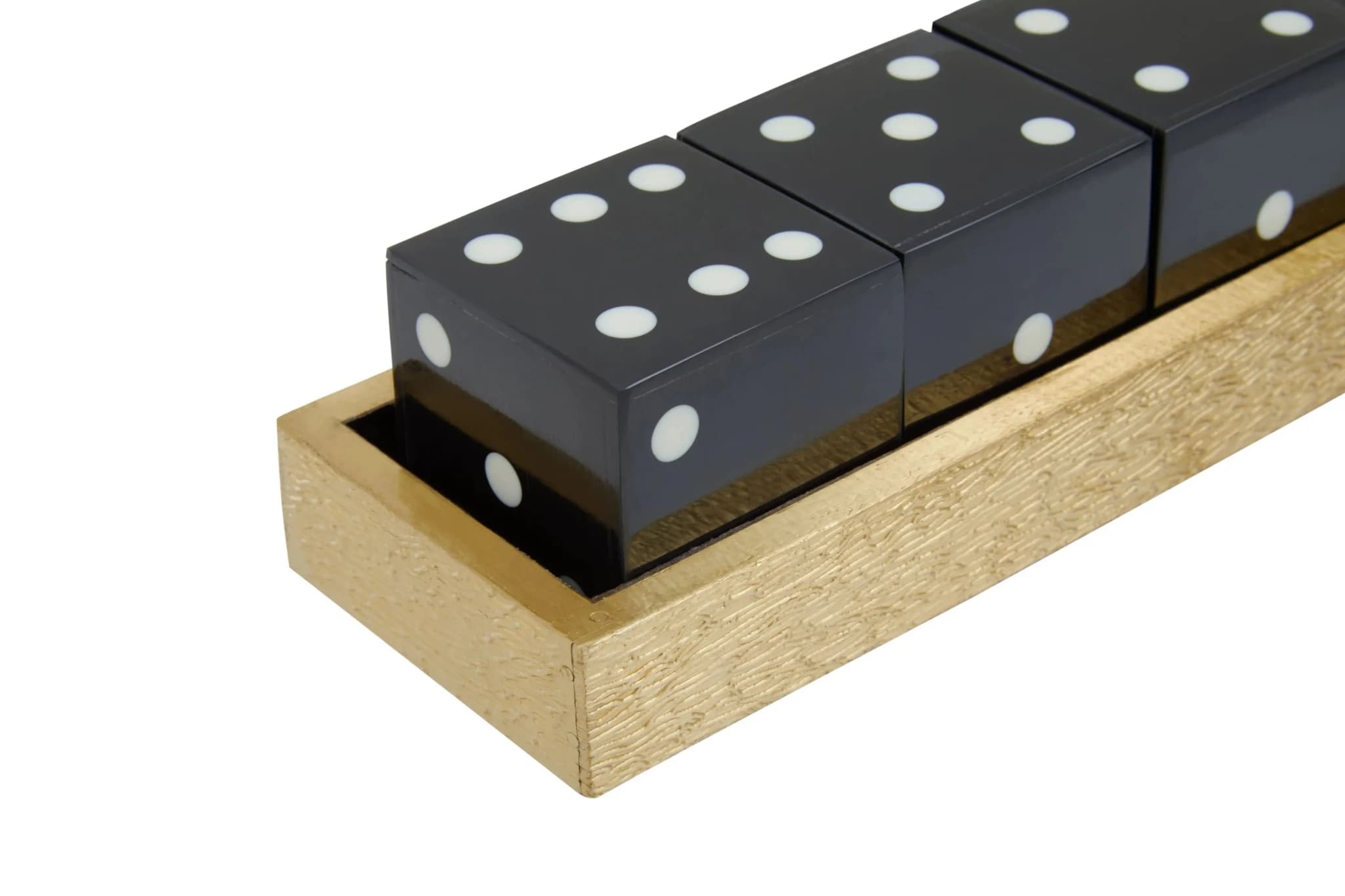 Churchill Games Gold Dice Set with 5 Black Dice - Decorative, photo 4 of 4