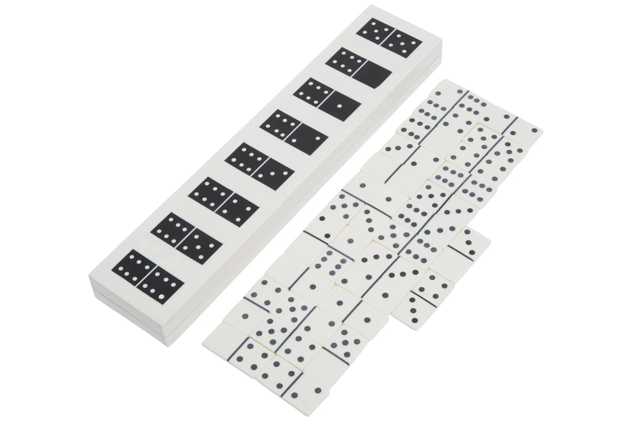 Churchill Games White and Black Finish Domino Box - Decorative, photo 3 of 7