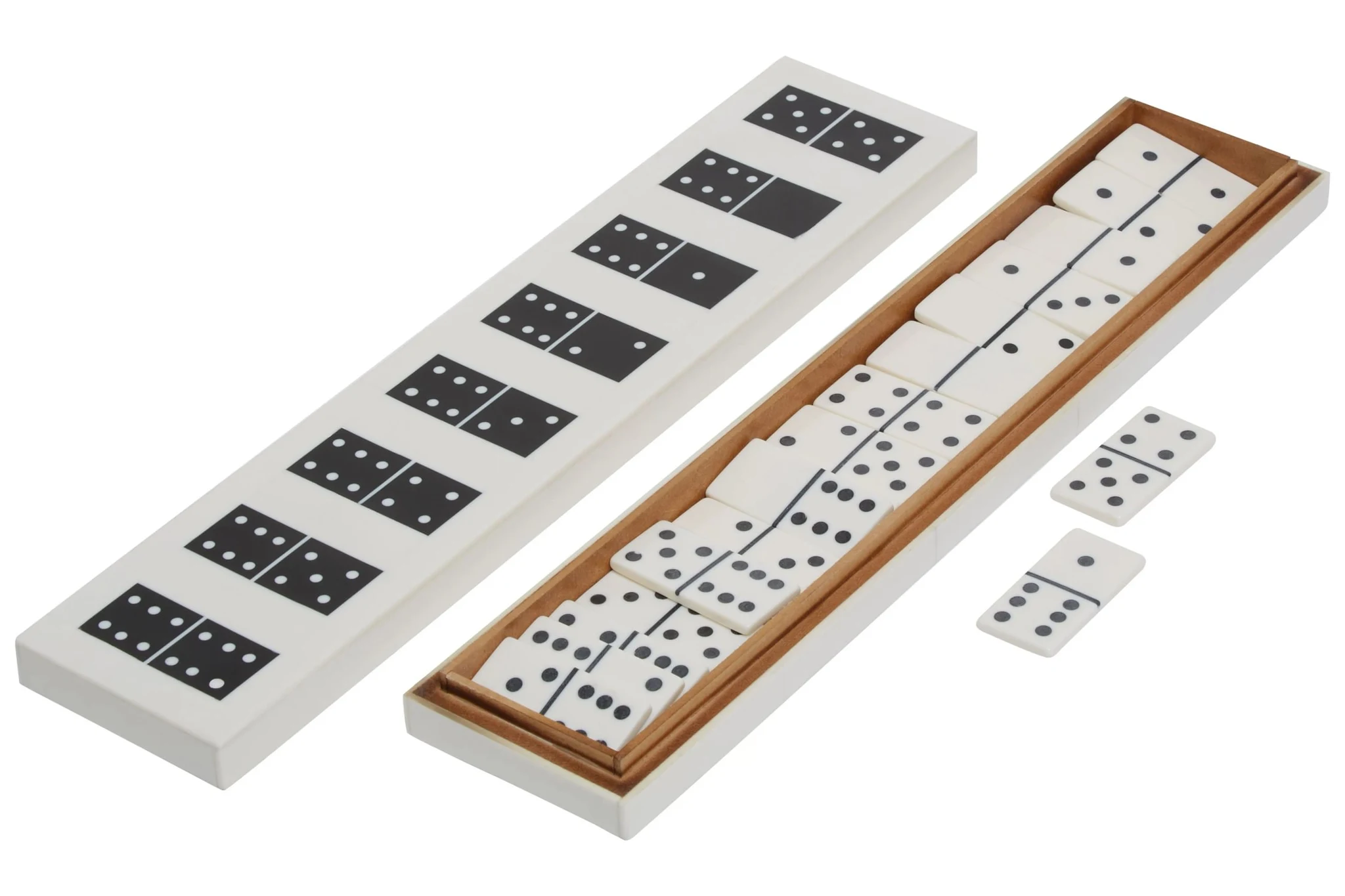 Churchill Games White and Black Finish Domino Box - Decorative, photo 2 of 7