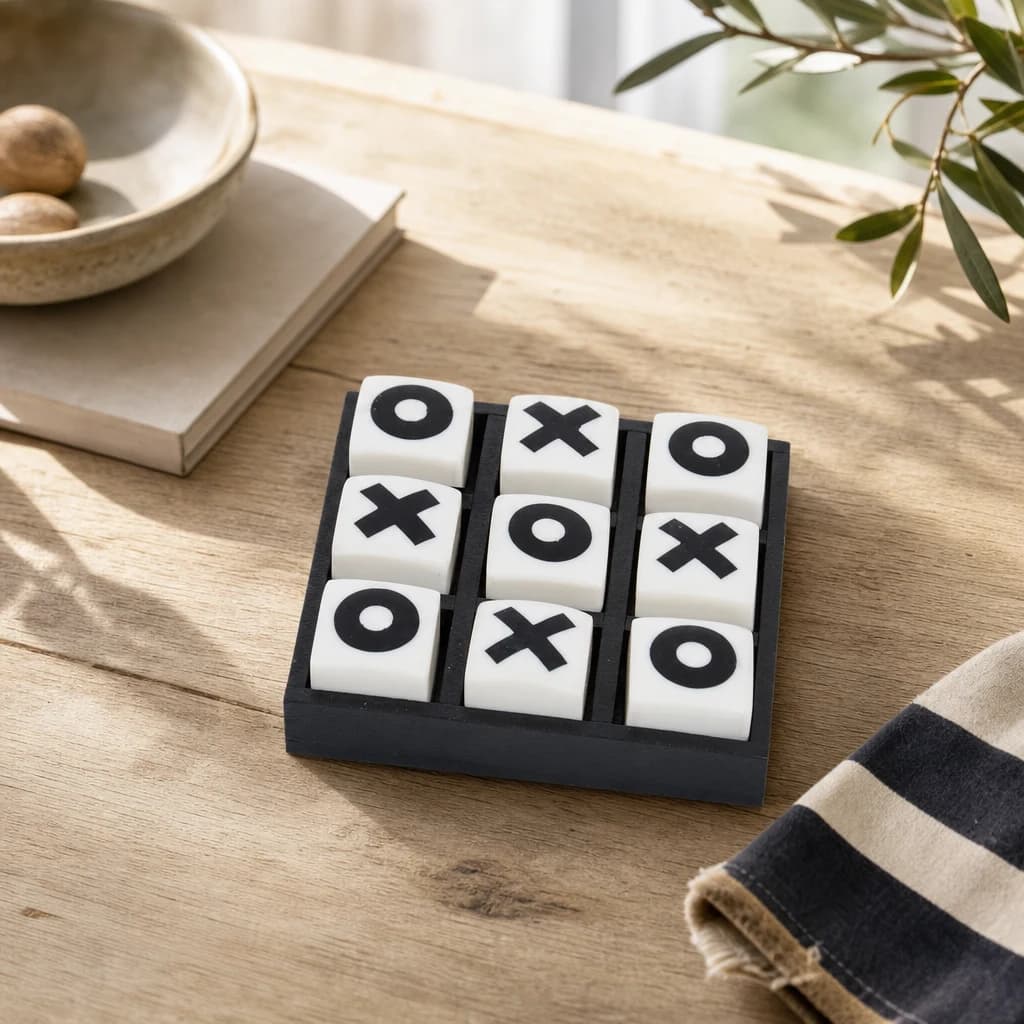 Churchill Games Extra Small White and Black Noughts and Crosses - Decorative, photo 1 of 5