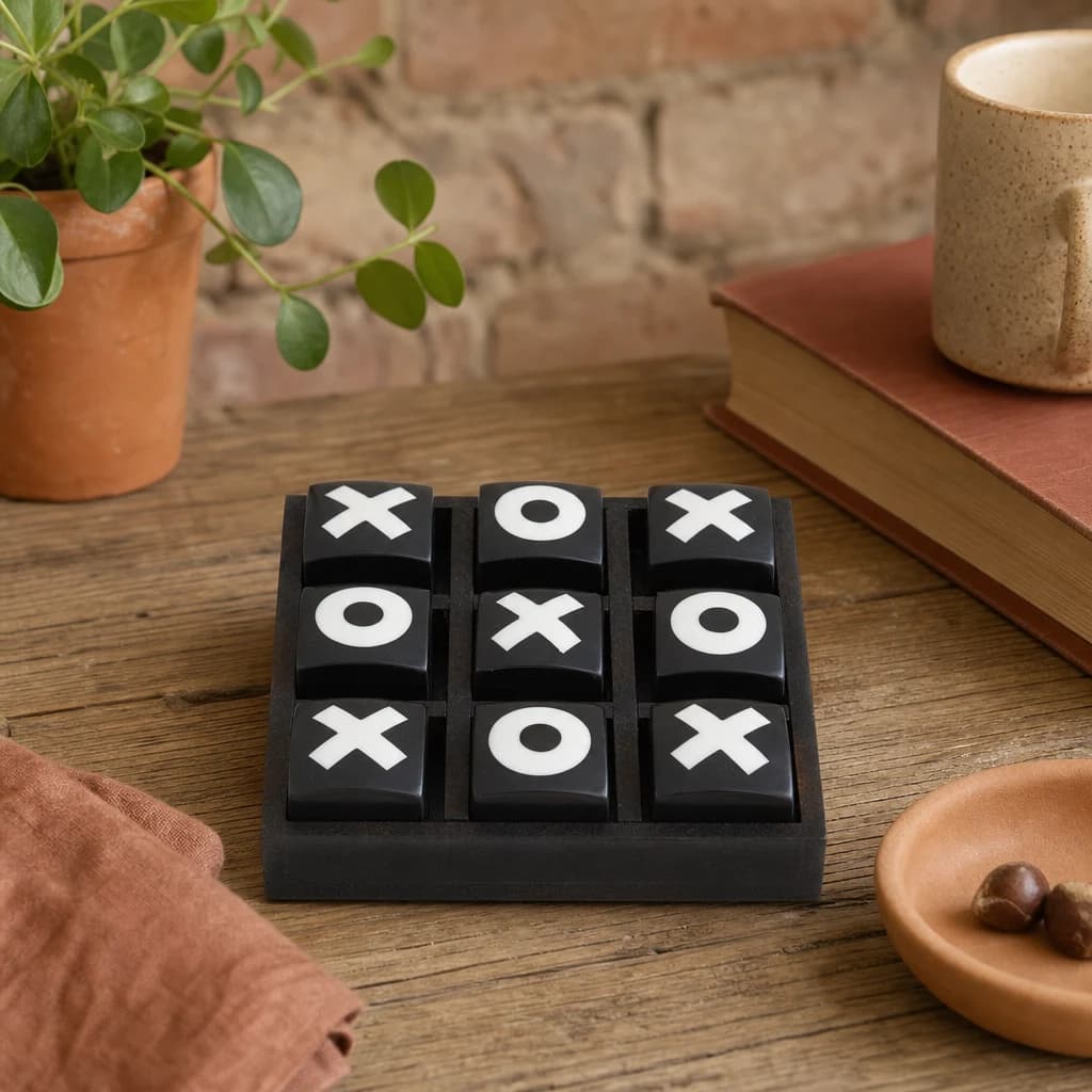 Churchill Games Extra Small Black and White Noughts and Crosses - Decorative, photo 1 of 4
