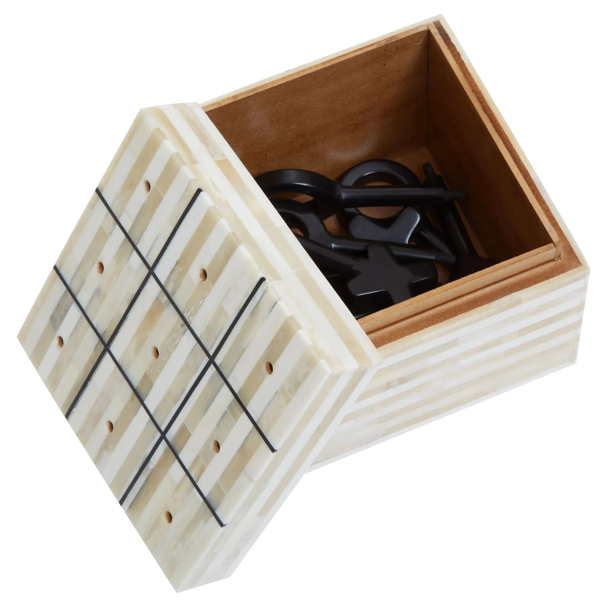 Churchill Games Cream and Black Bone Noughts & Crosses - Decorative, photo 5 of 8
