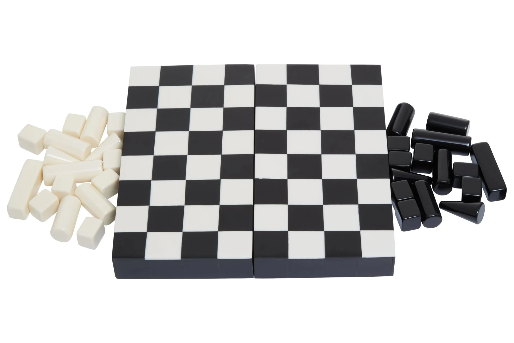 Churchill Games Small Black and White Foldable Chess Set - Decorative, photo 2 of 8