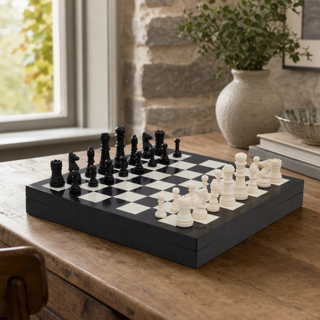Churchill Games Black and White Chess Set - Decorative, photo 1 of 5