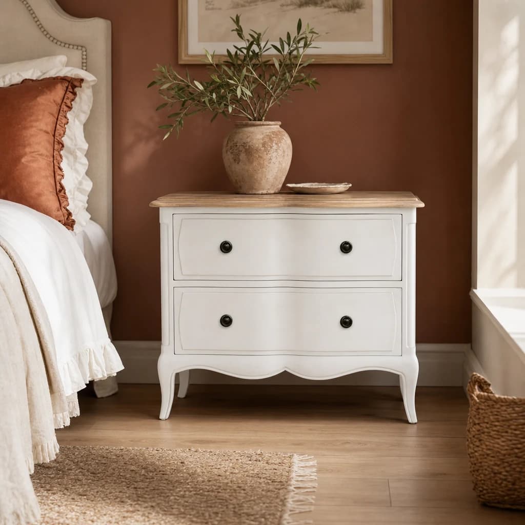 Amelie 2 Drawer Wide Bedside - Bedside tables, photo 1 of 3