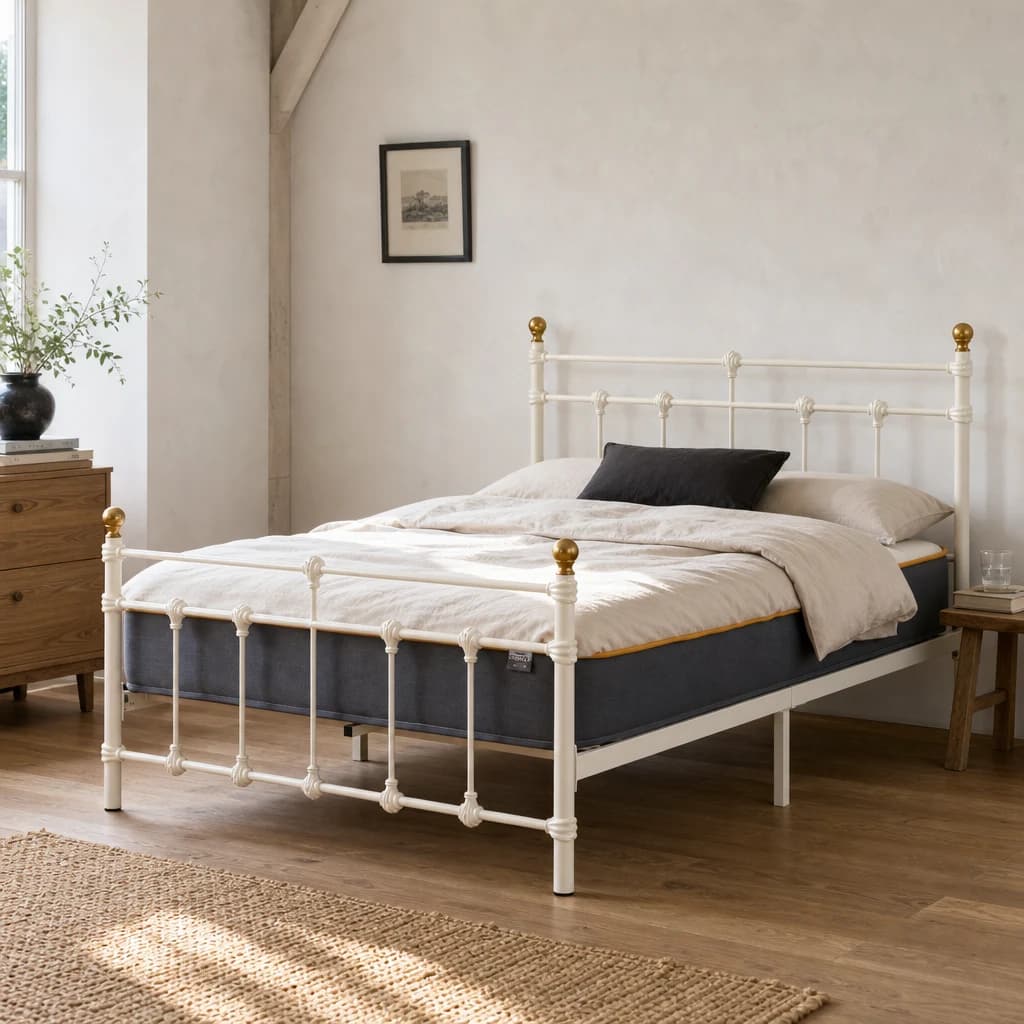 135cm Atlas Bed Cream - Beds & bed frames, photo 1 of 10
