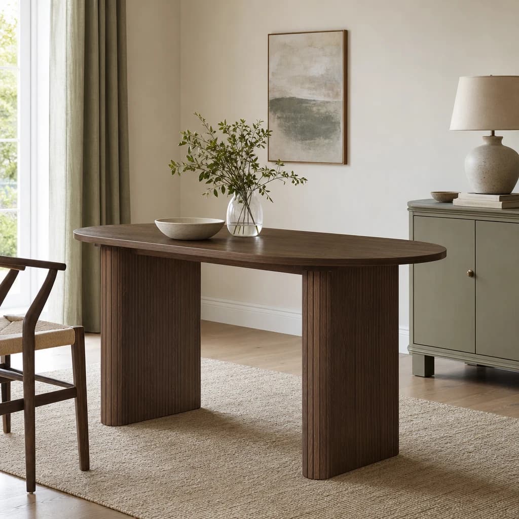 Axel Oval Fluted Dining Table - Dining tables, photo 1 of 10