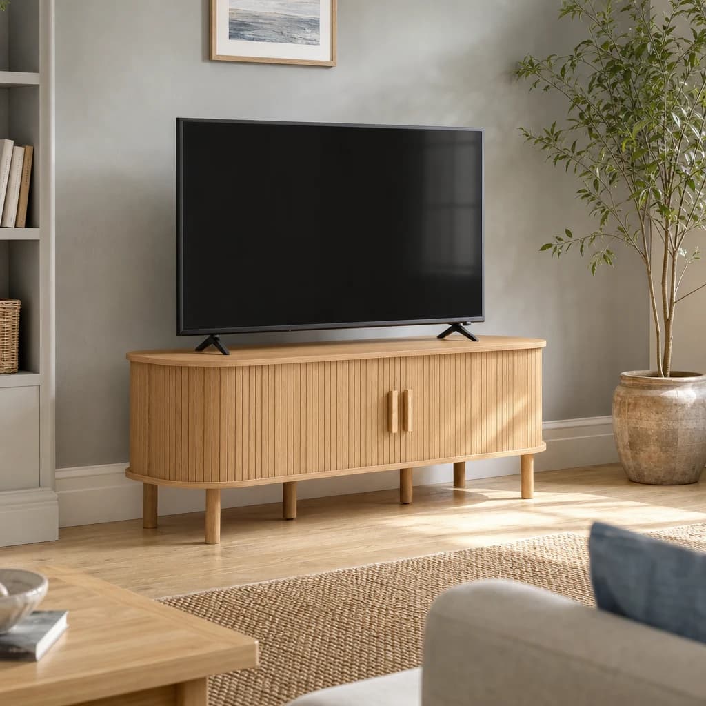 Axel Fluted Small TV Unit - TV & media units, photo 1 of 10