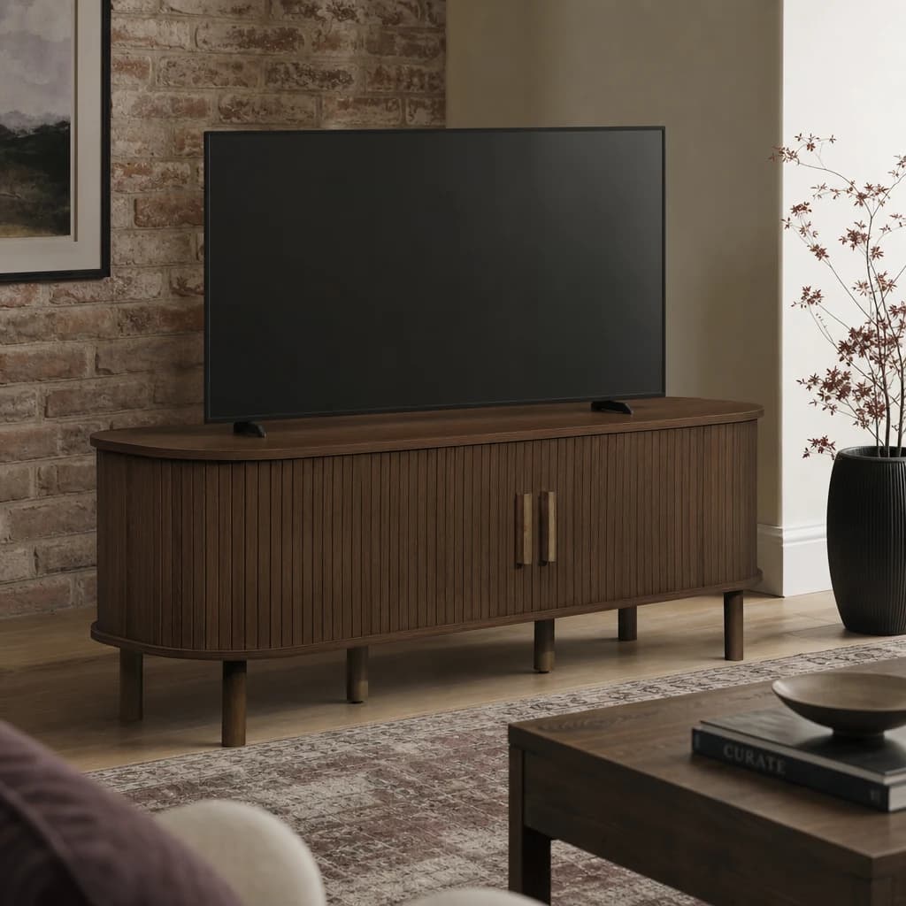 Axel Fluted Small TV Unit - TV & media units, photo 1 of 10