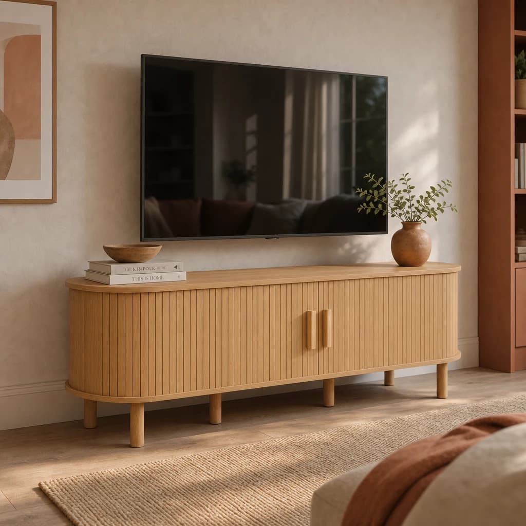 Axel Fluted TV Unit - TV & media units, photo 1 of 10