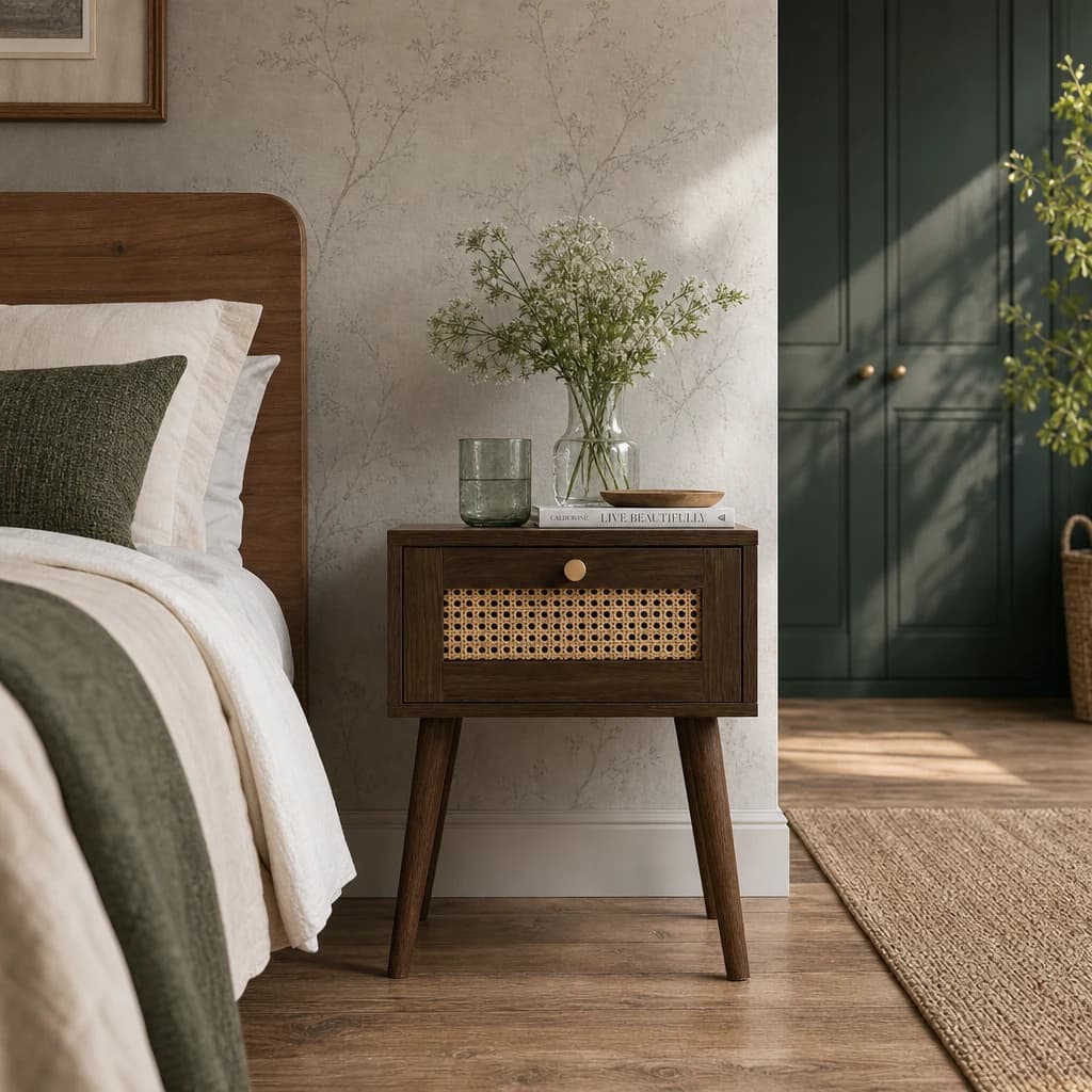 Croxley 1 Drawer Rattan Bedside - Bedside tables, photo 1 of 10