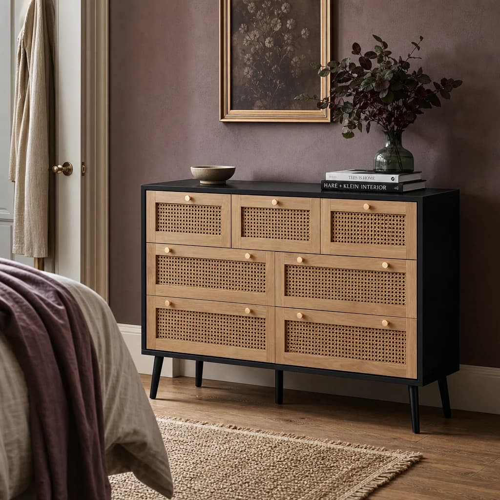 Croxley 7 Drawer Rattan Chest