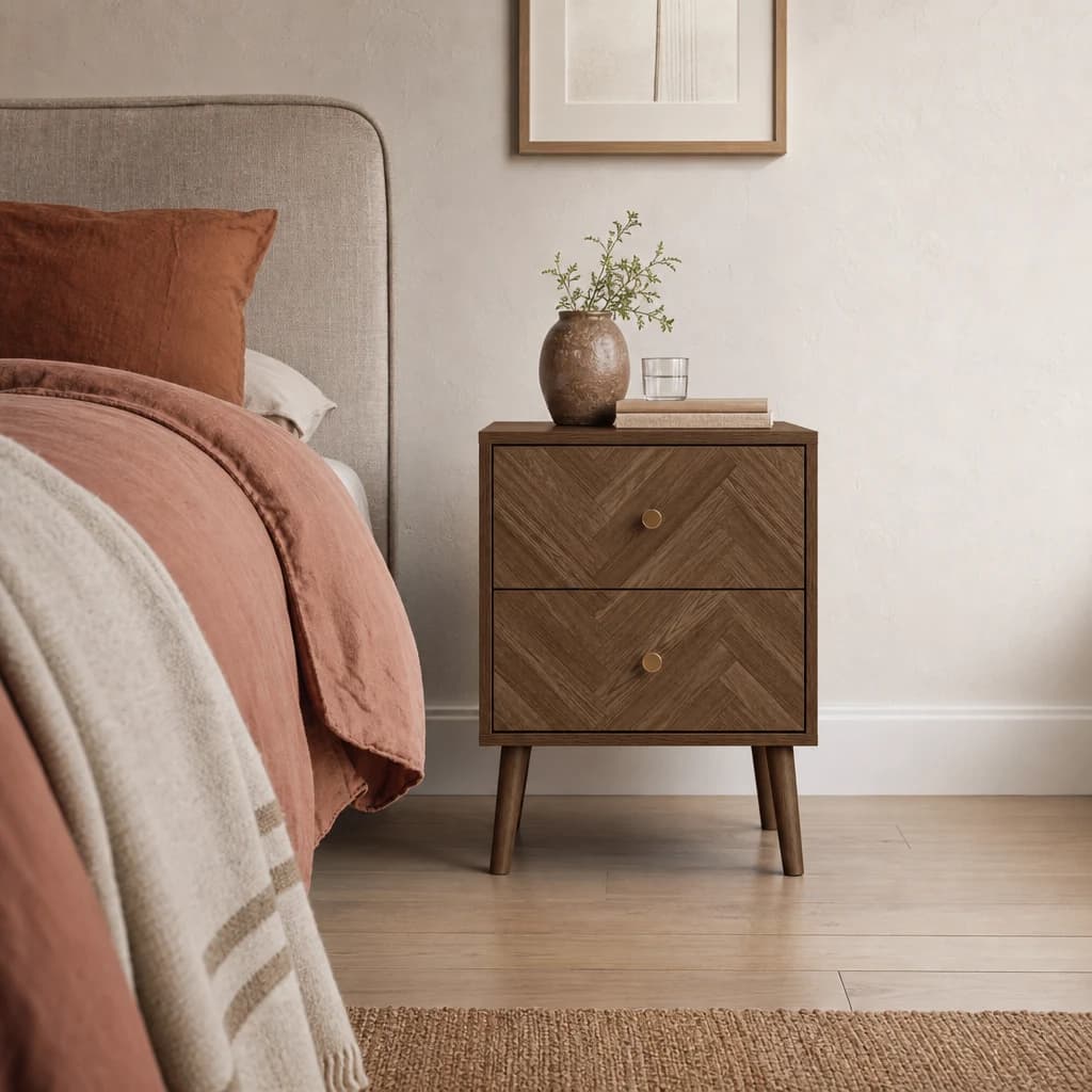 Herringford 2 Drawer Bedside - Bedside tables, photo 1 of 10