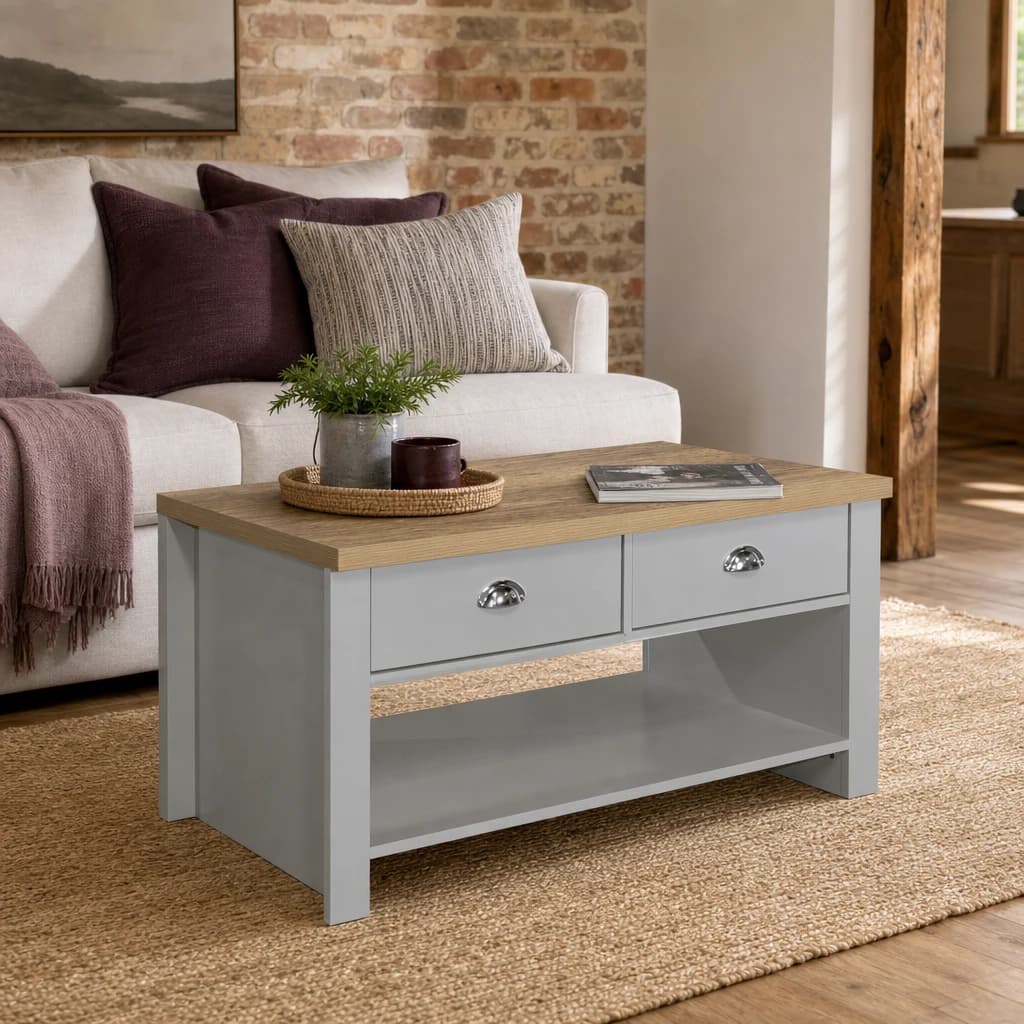 Highgate 2 Drawer Coffee Table - Coffee tables, photo 1 of 10