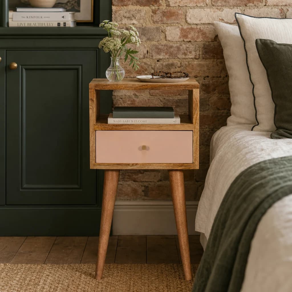 Mini Blush Hand Painted Bedside - Bedside tables, photo 1 of 10