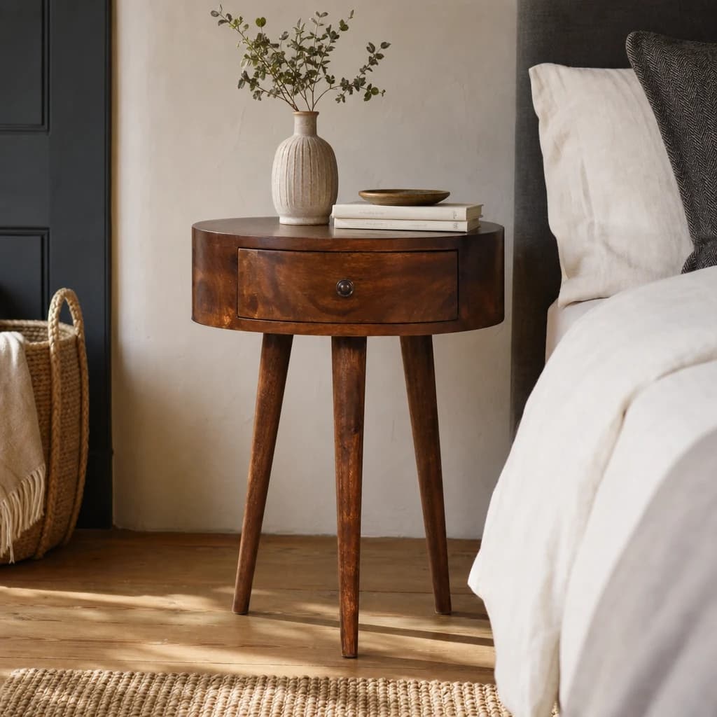 Chestnut Semi Circle Bedside - Bedside tables, photo 1 of 10