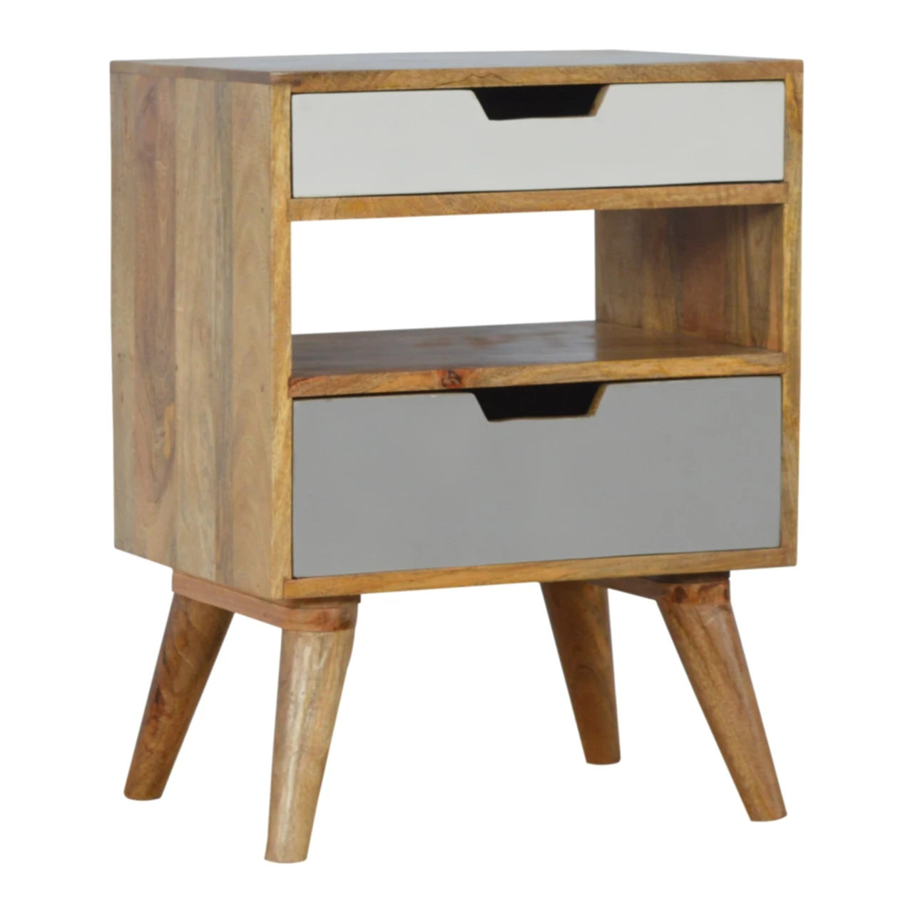 Grey and White Cut-out Bedside - Bedside tables, photo 4 of 9
