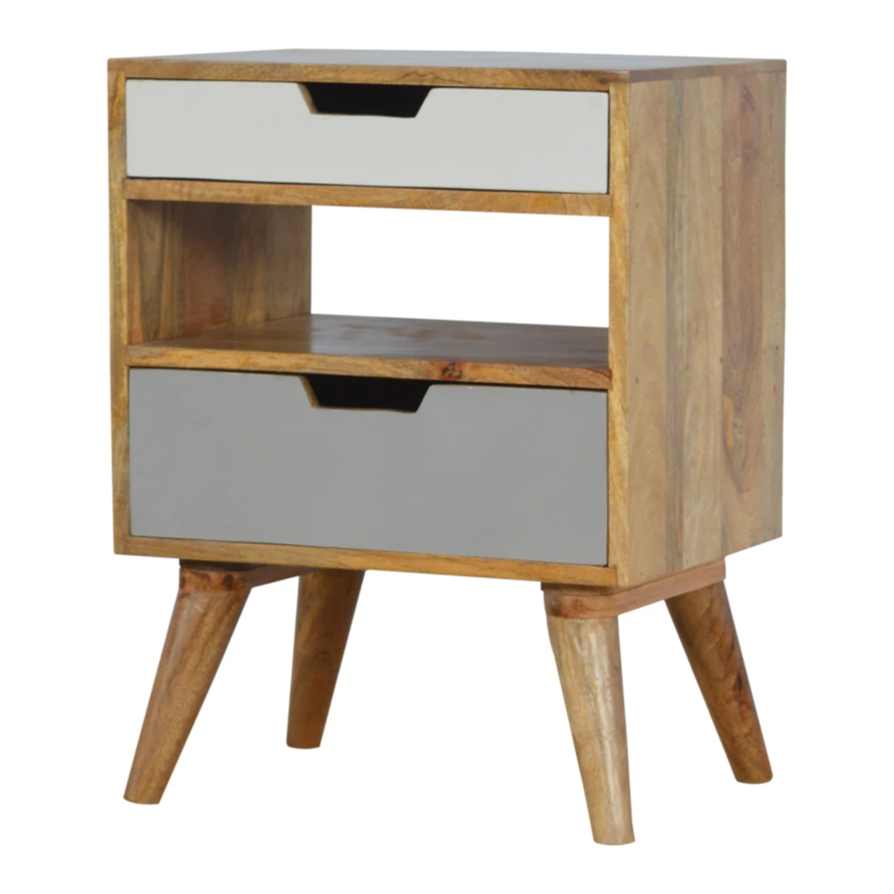 Grey and White Cut-out Bedside - Bedside tables, photo 6 of 9