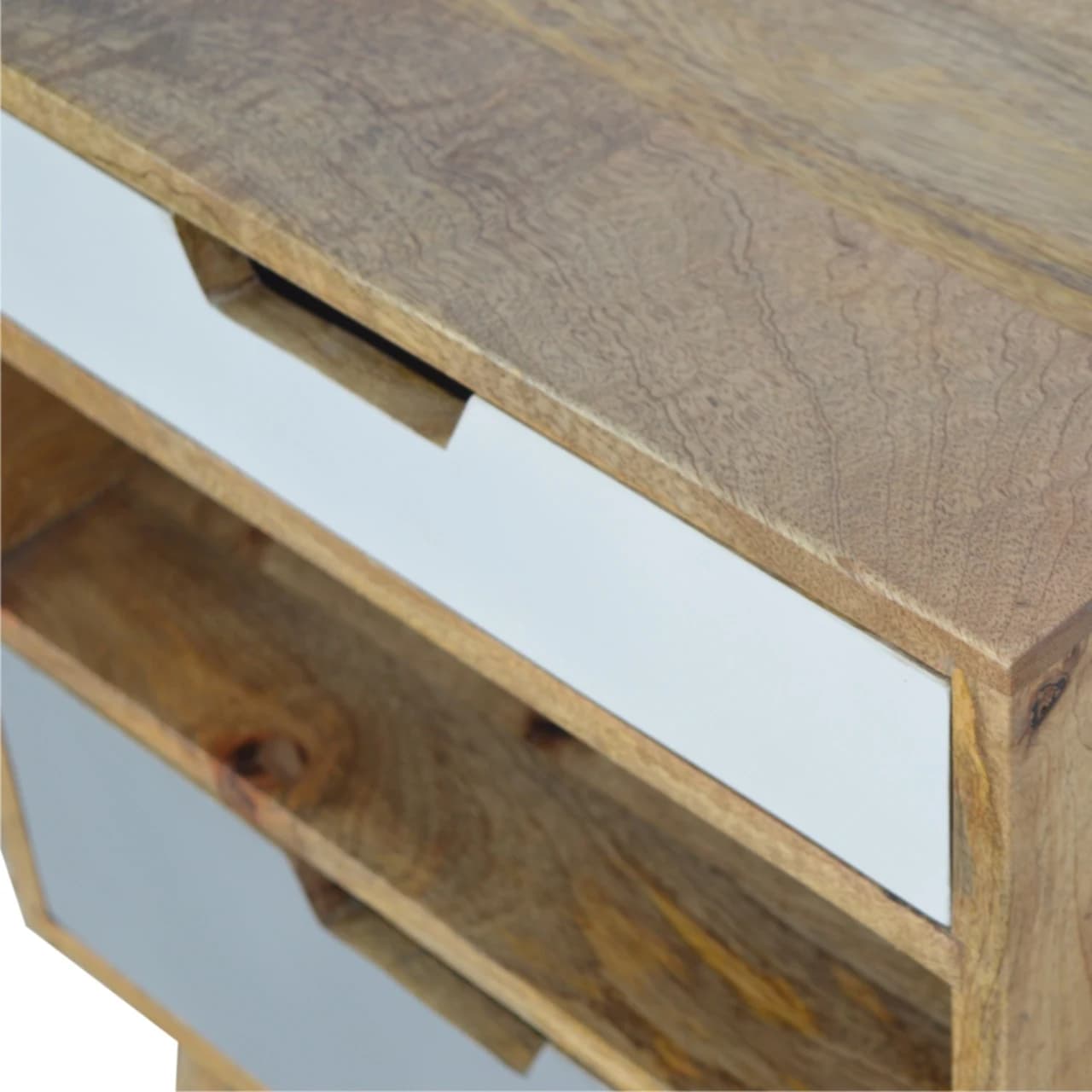 Grey and White Cut-out Bedside - Bedside tables, photo 5 of 9