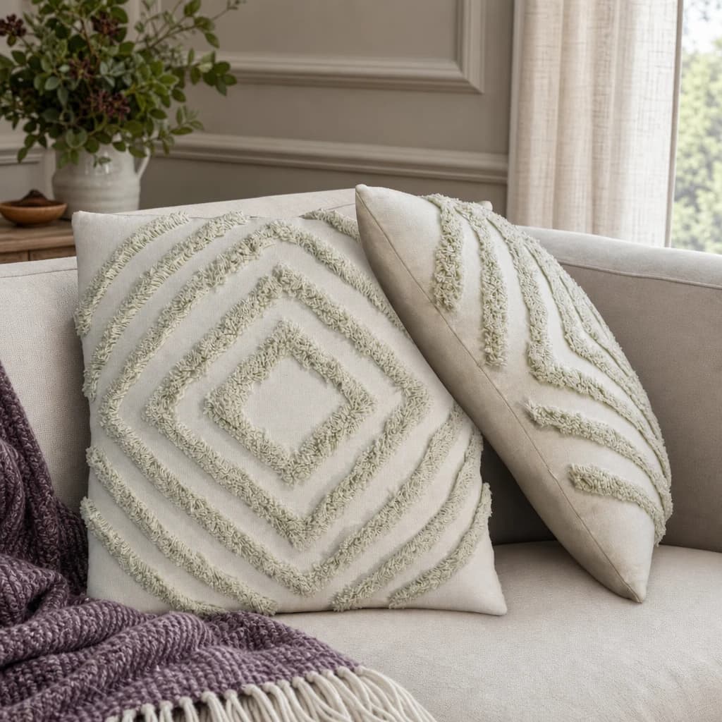 Tacy Sage Green Cushion Set of 2 - Cushions & throws, photo 1 of 7