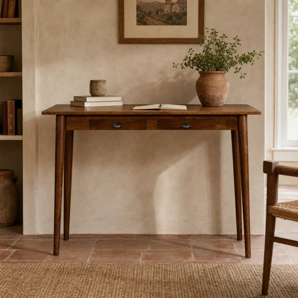 2 Drawer Chestnut Writing Desk - Desks, photo 1 of 9