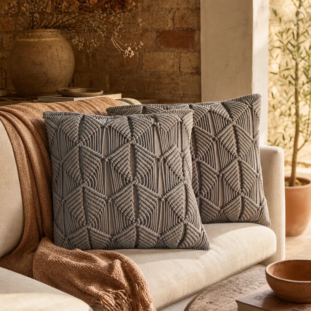 Esmi Cushion Set of 2 - Grey