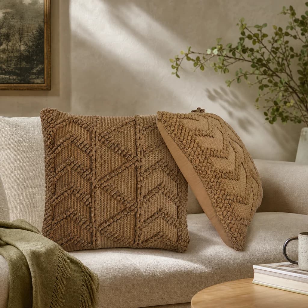 Alda Cushion Set of 2 - Coffee