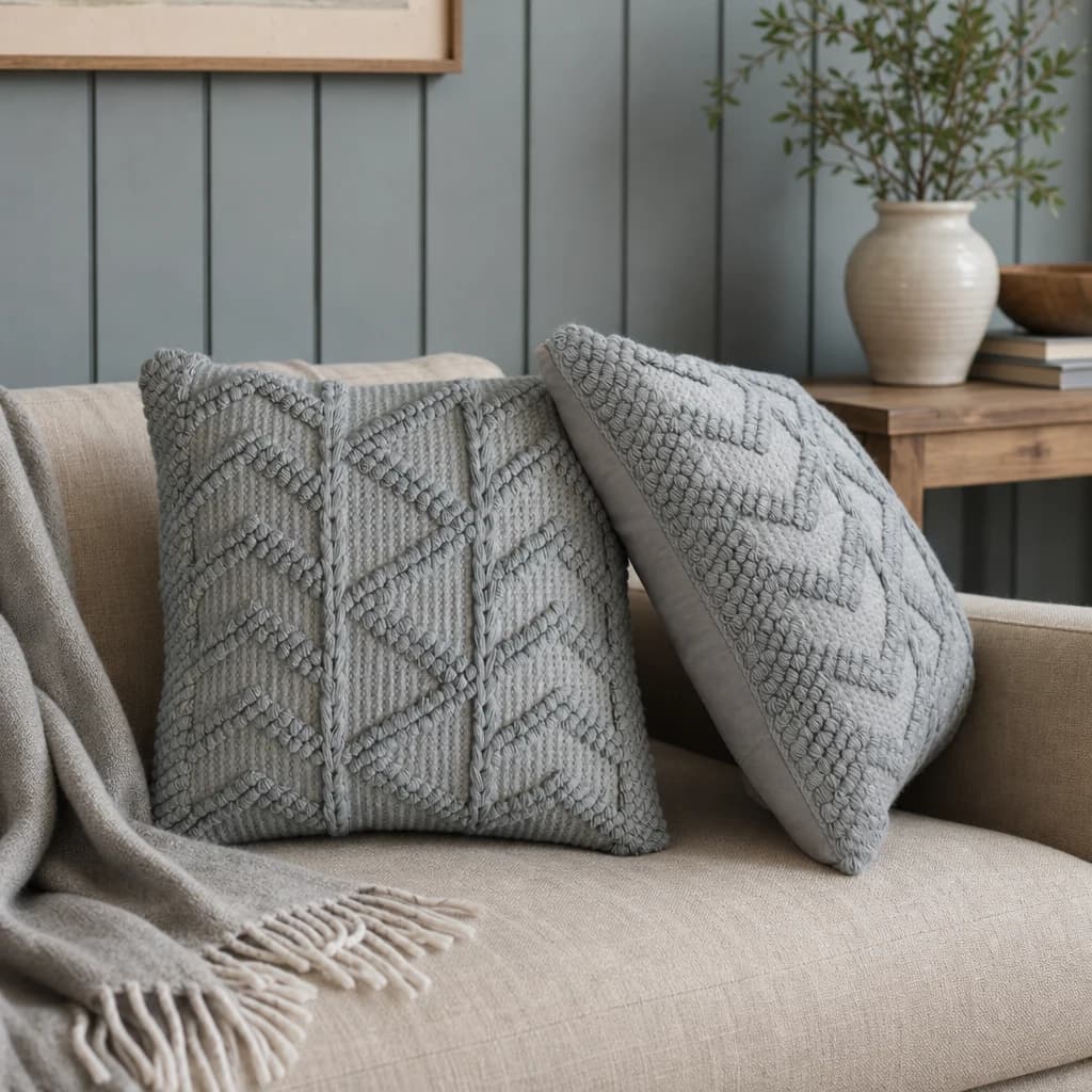Alda Cushion Set of 2 - Grey