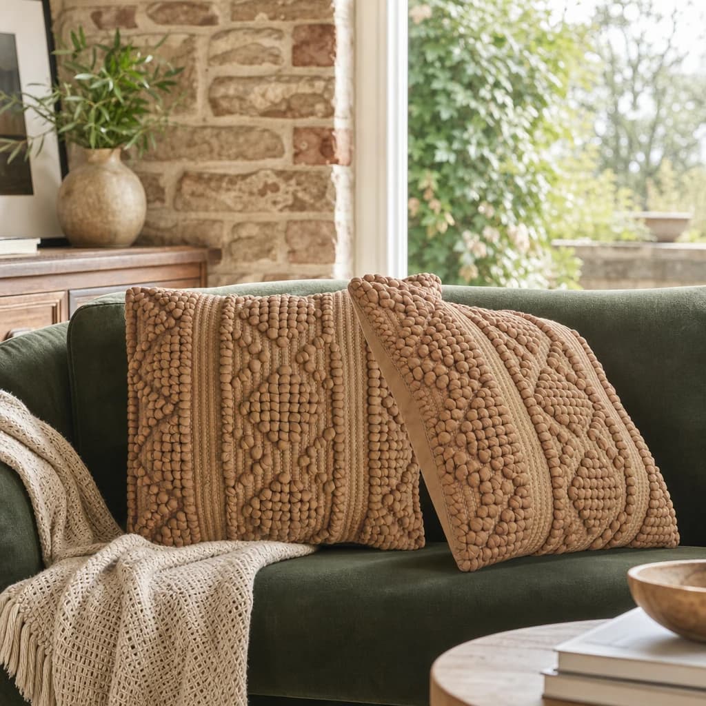 Nola Cushion Set of 2 - Coffee