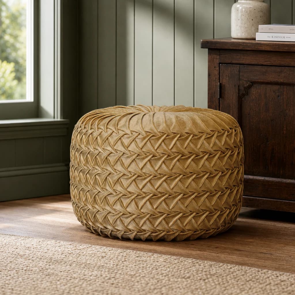 Ochre Hart Pouffe