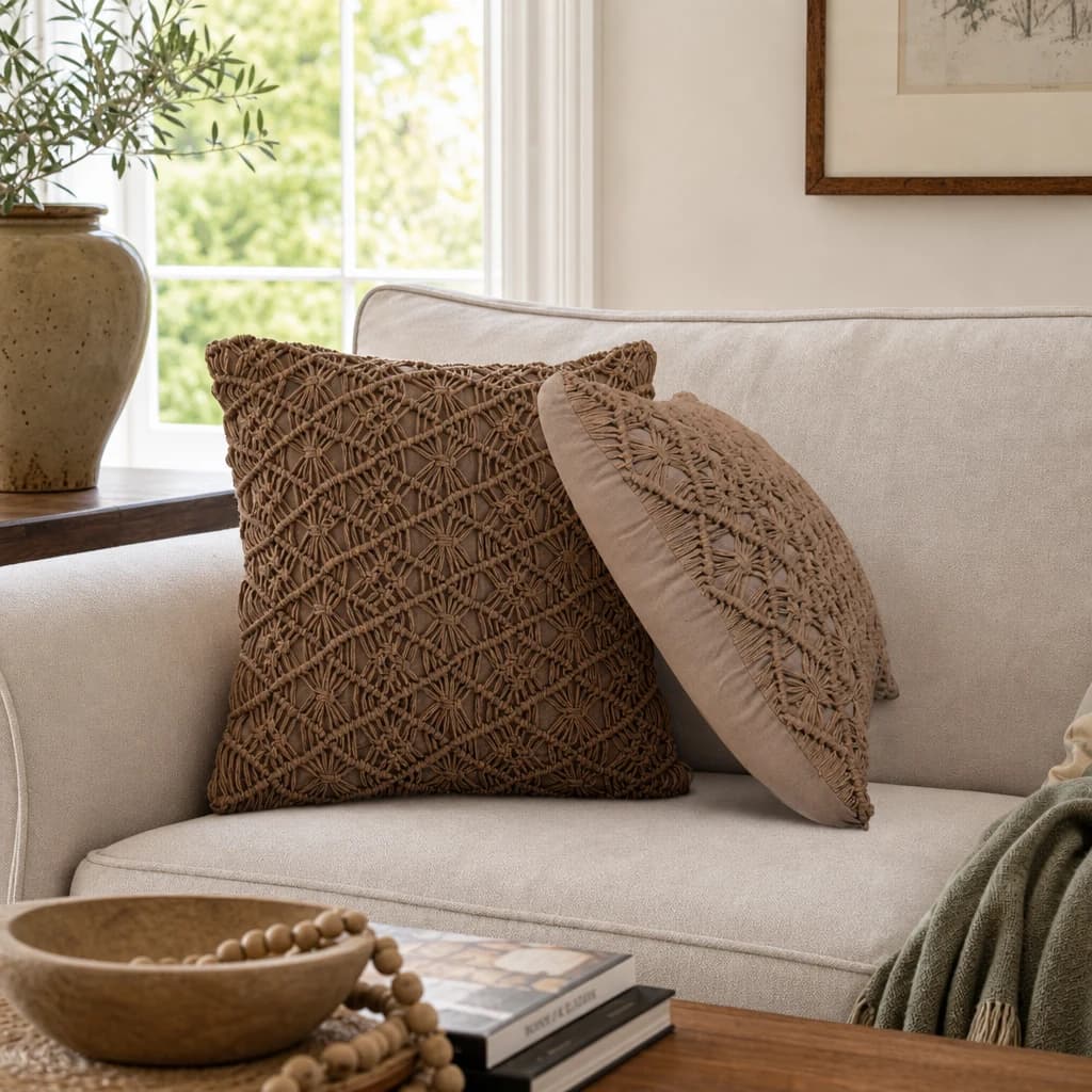Coffee Maura Cushion - Set of 2 - Cushions & throws, photo 1 of 7