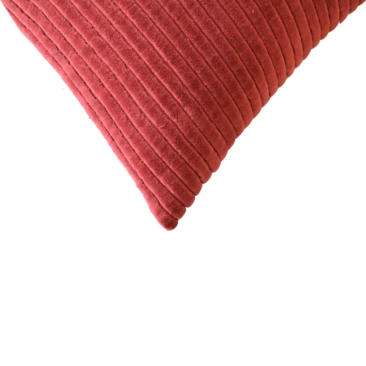 Ribbed Red Cushion Set of 2 - Cushions & throws, photo 5 of 7