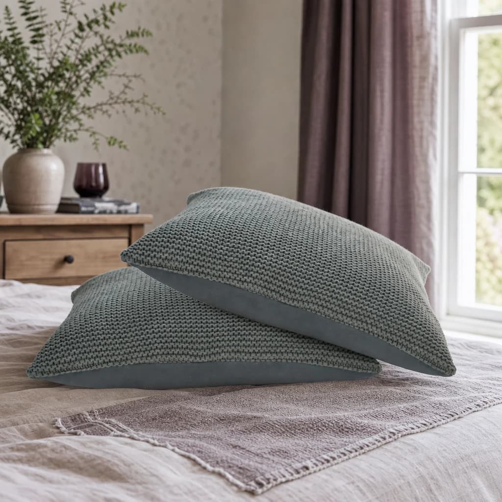 Green Cotton Cushion Set of 2 - Cushions & throws, photo 1 of 6