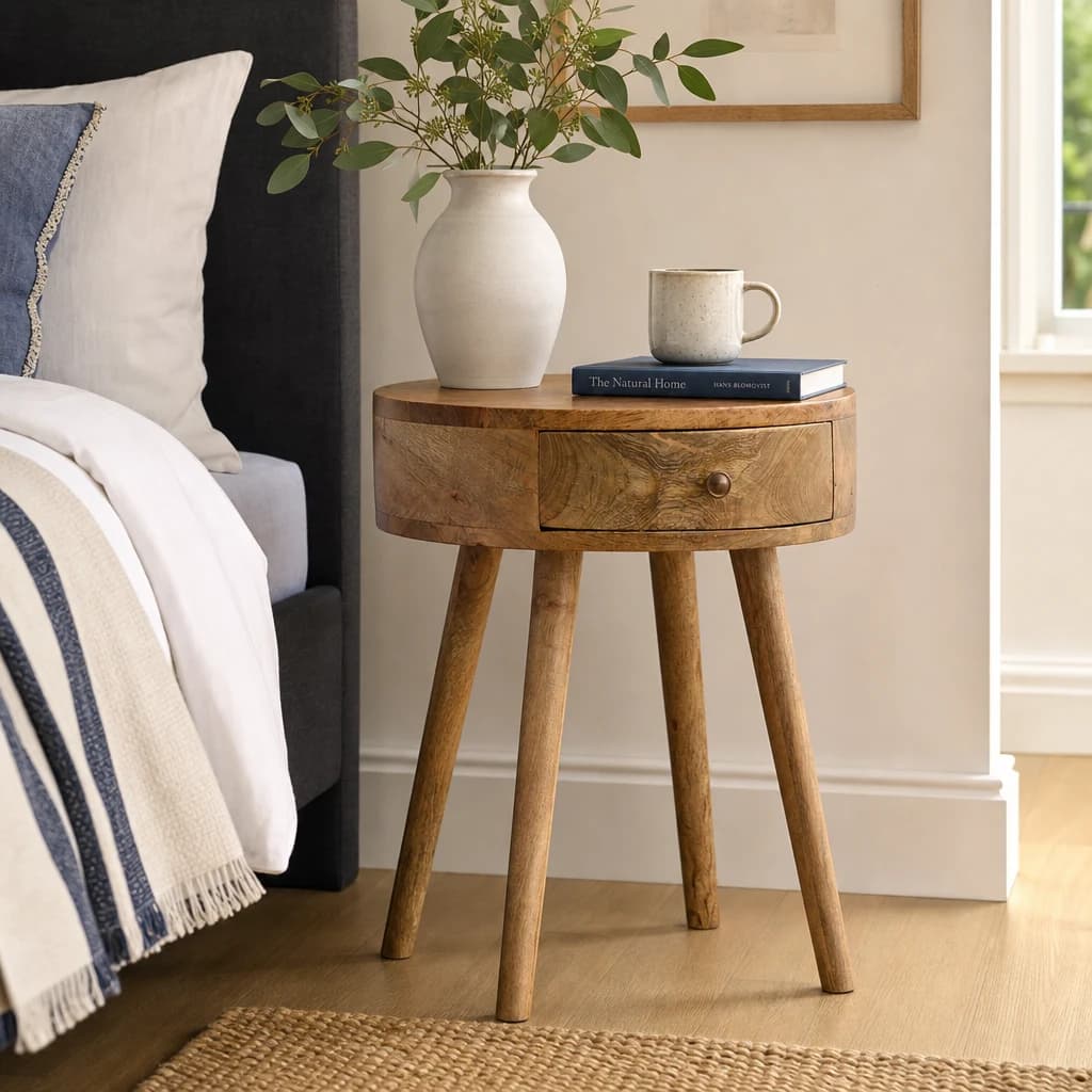 Nordic Circular Shaped Bedside - Bedside tables, photo 1 of 9