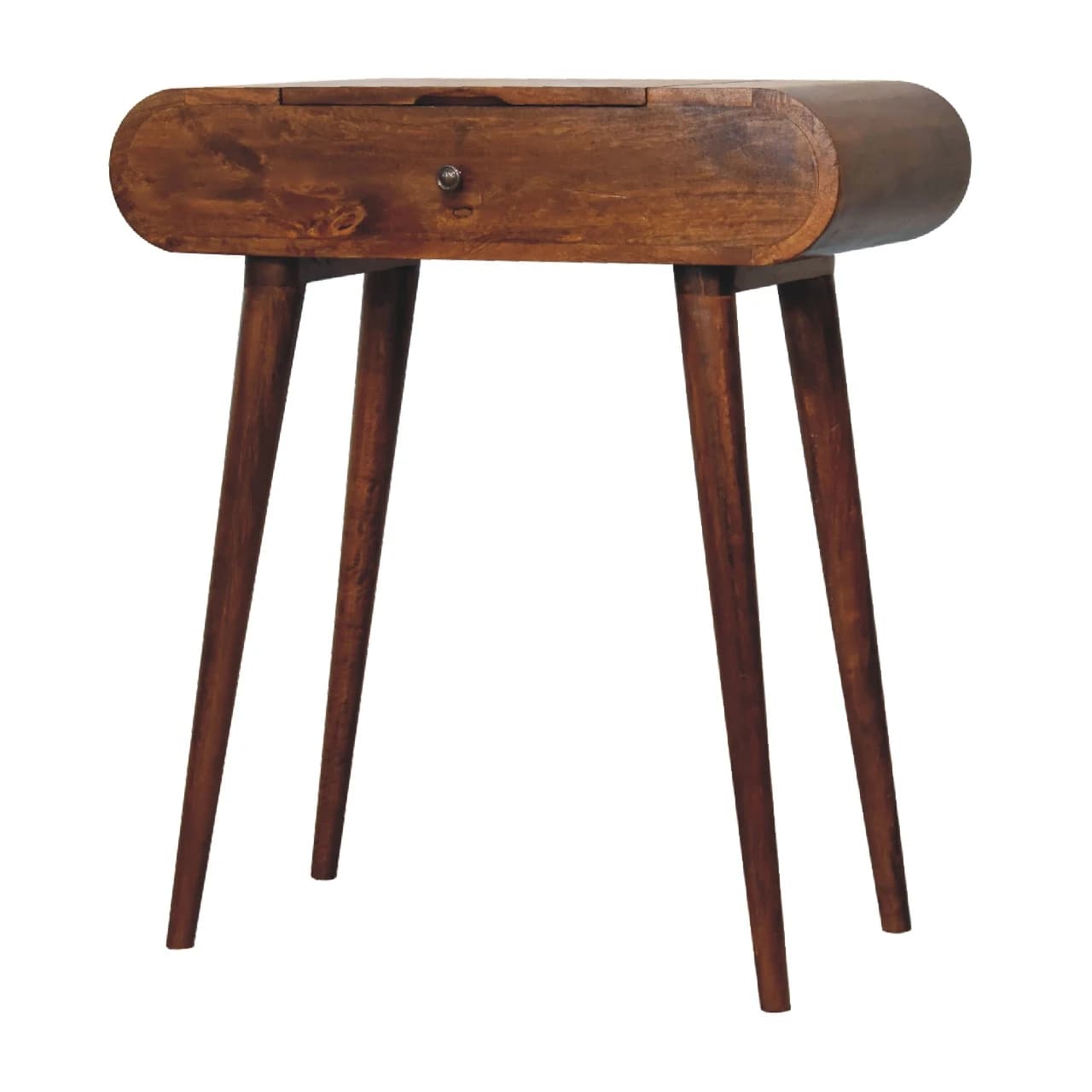 Mini Round Chestnut Fold Vanity - Tables, photo 3 of 10