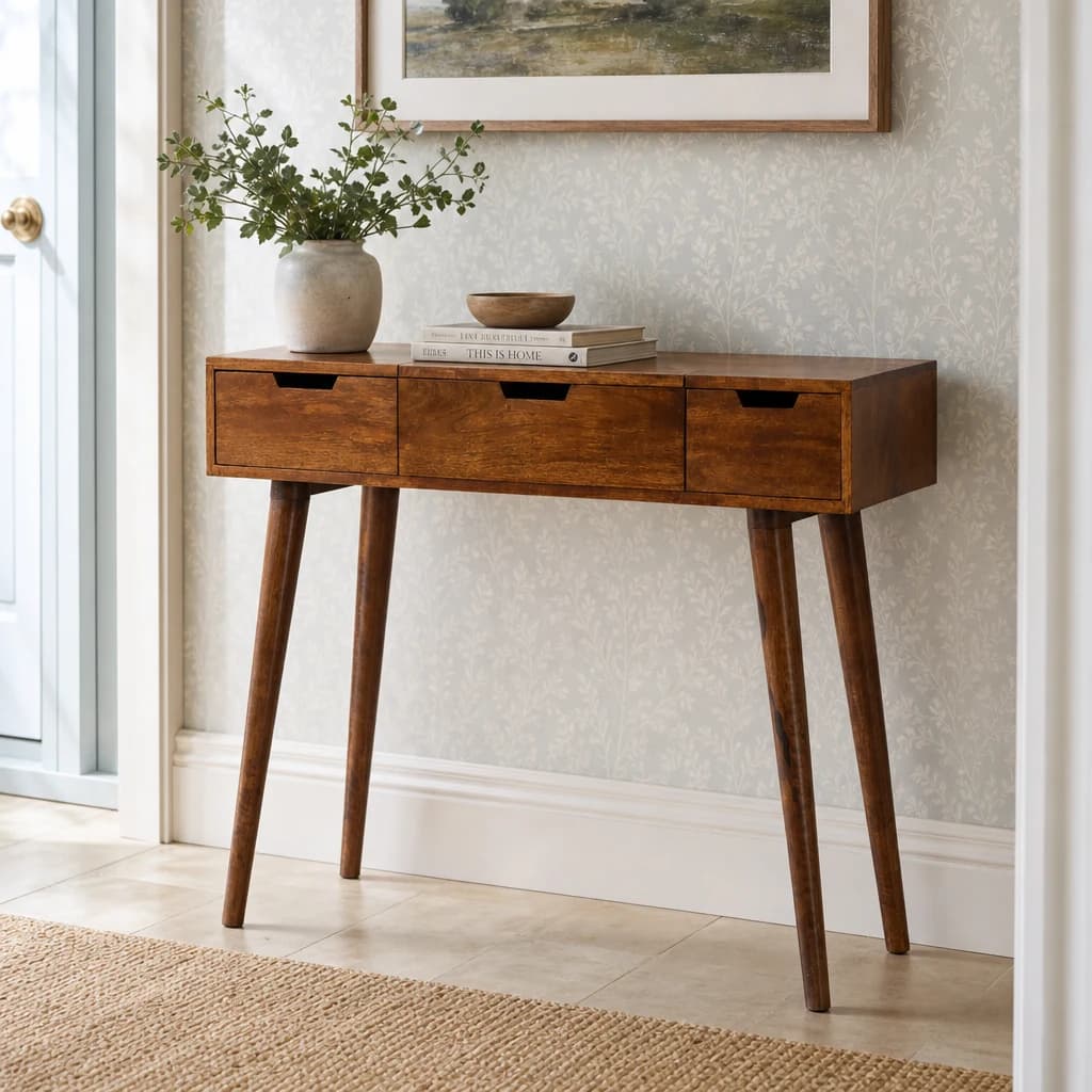 Chestnut Foldable Mirror Table - Tables, photo 1 of 9