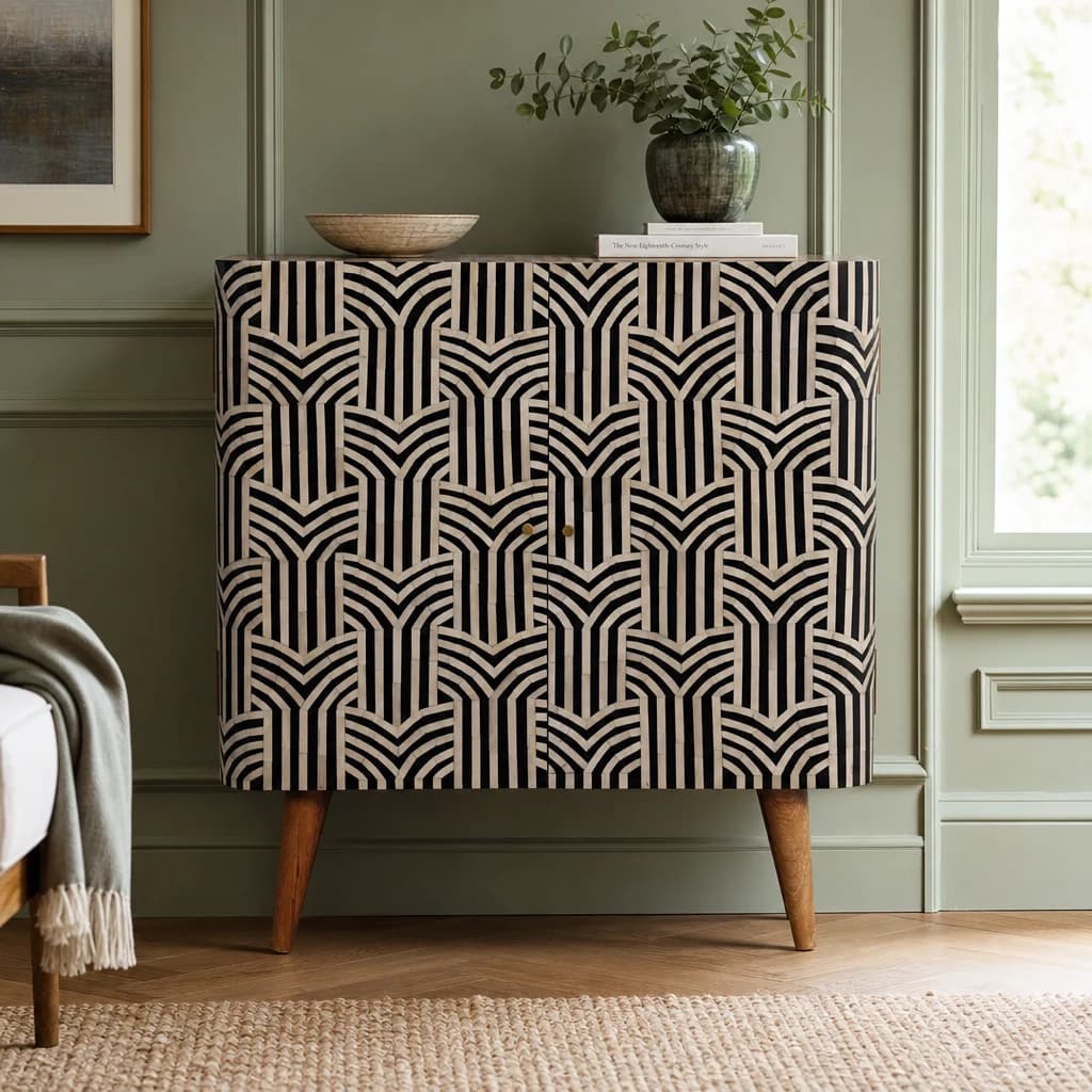 Edessa Bone Inlay Cabinet