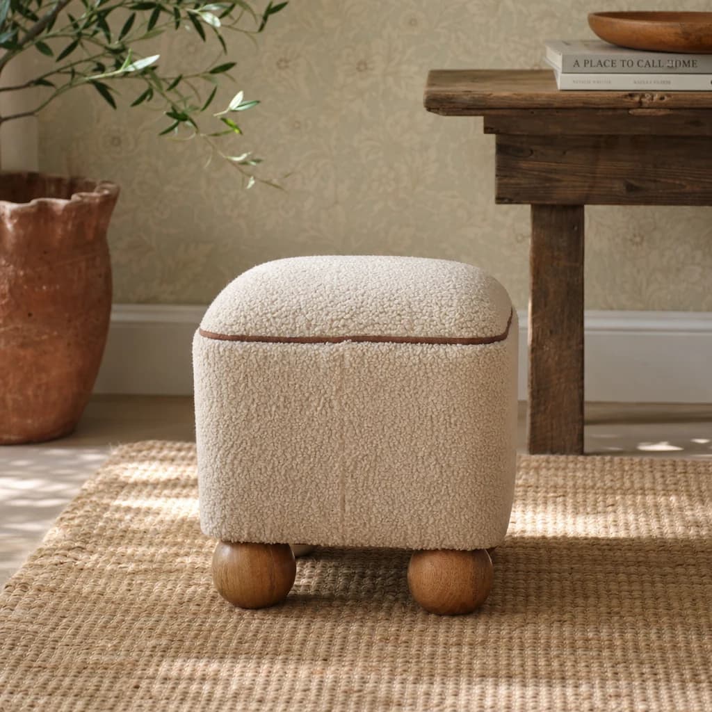 Serenity Footstool with Ball Feet