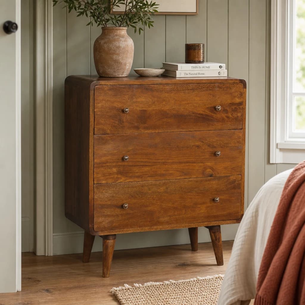 Curved Chestnut Chest - Furniture, photo 1 of 10