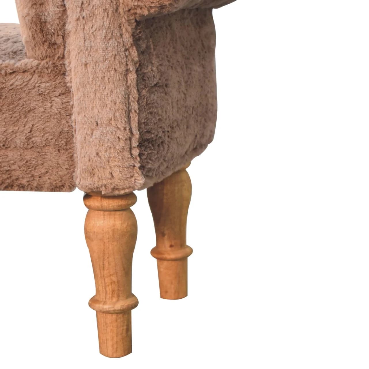 Mocha Faux Fur Bedroom Bench - Benches, photo 8 of 9
