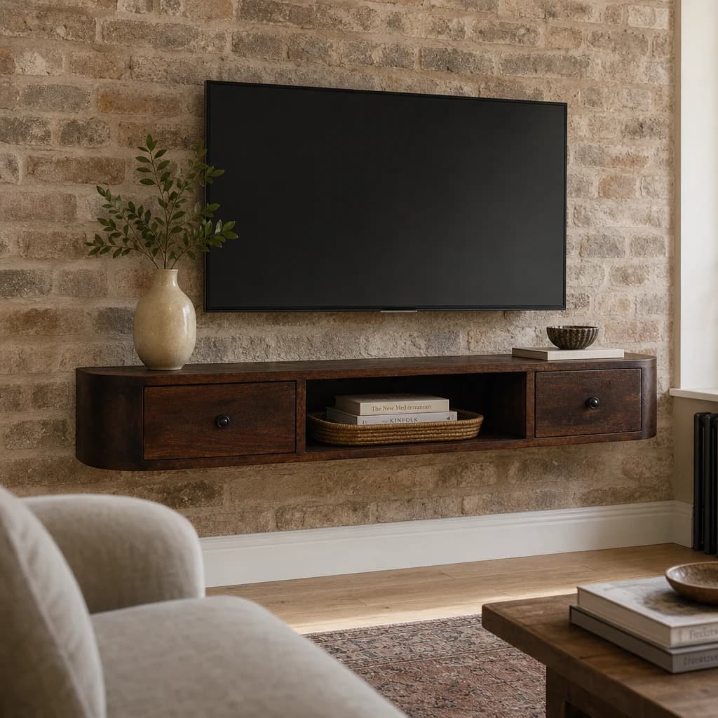 Lunar 2 Drawer Wall Mounted Console - Console tables, photo 1 of 10