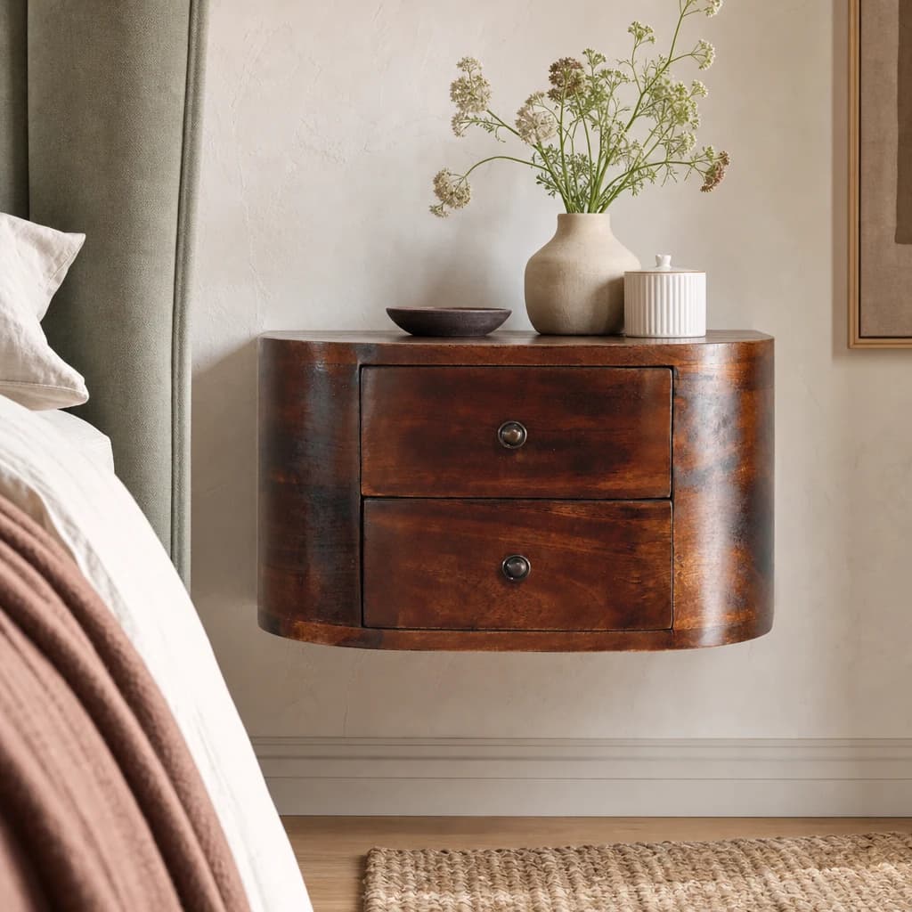 Lunar 2 Drawer Floating Bedside - Bedside tables, photo 1 of 9