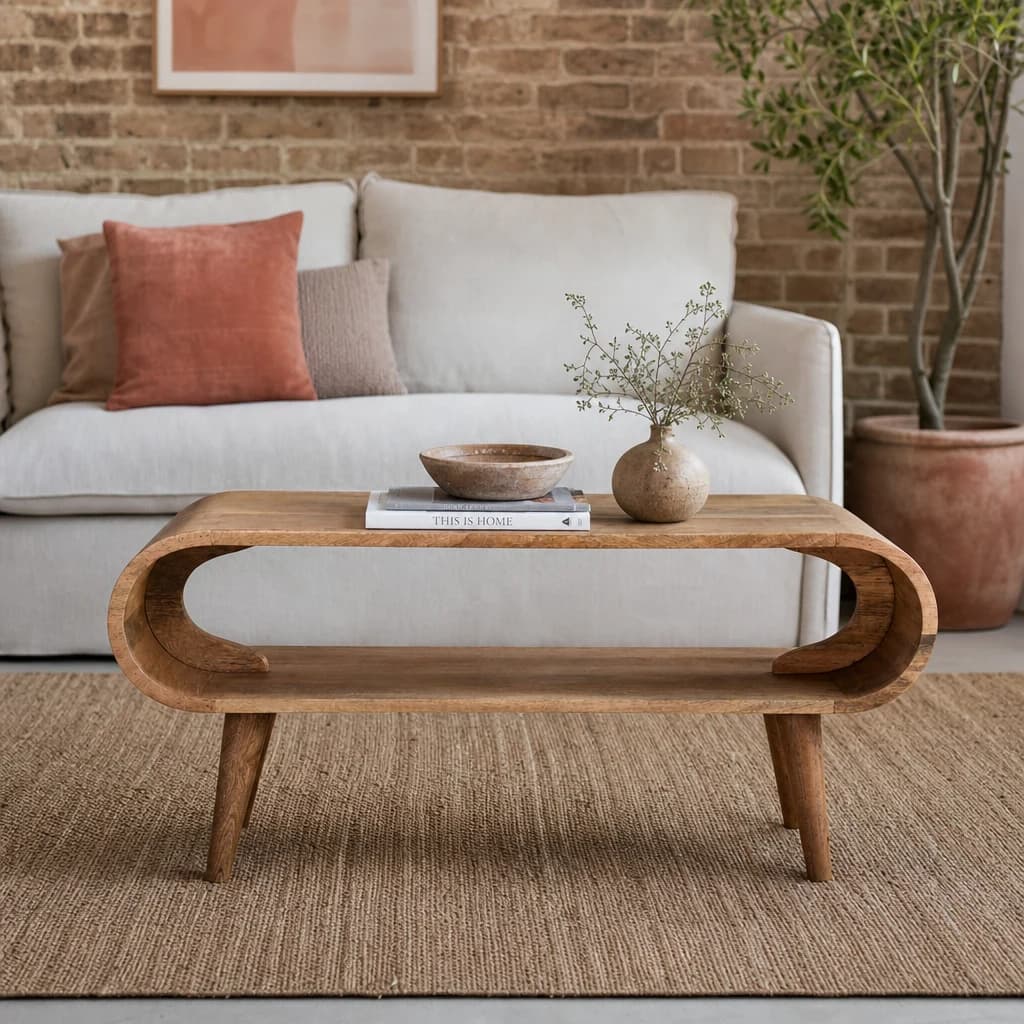 Amaya Nordic Style Oak-ish Coffee Table