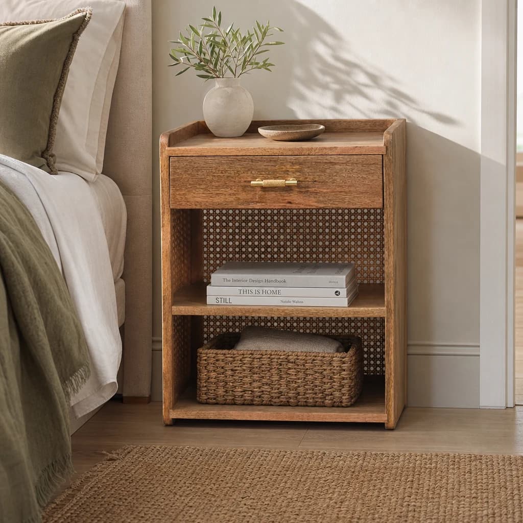 Larissa T-Bar Open Bedside - Bedside tables, photo 1 of 9