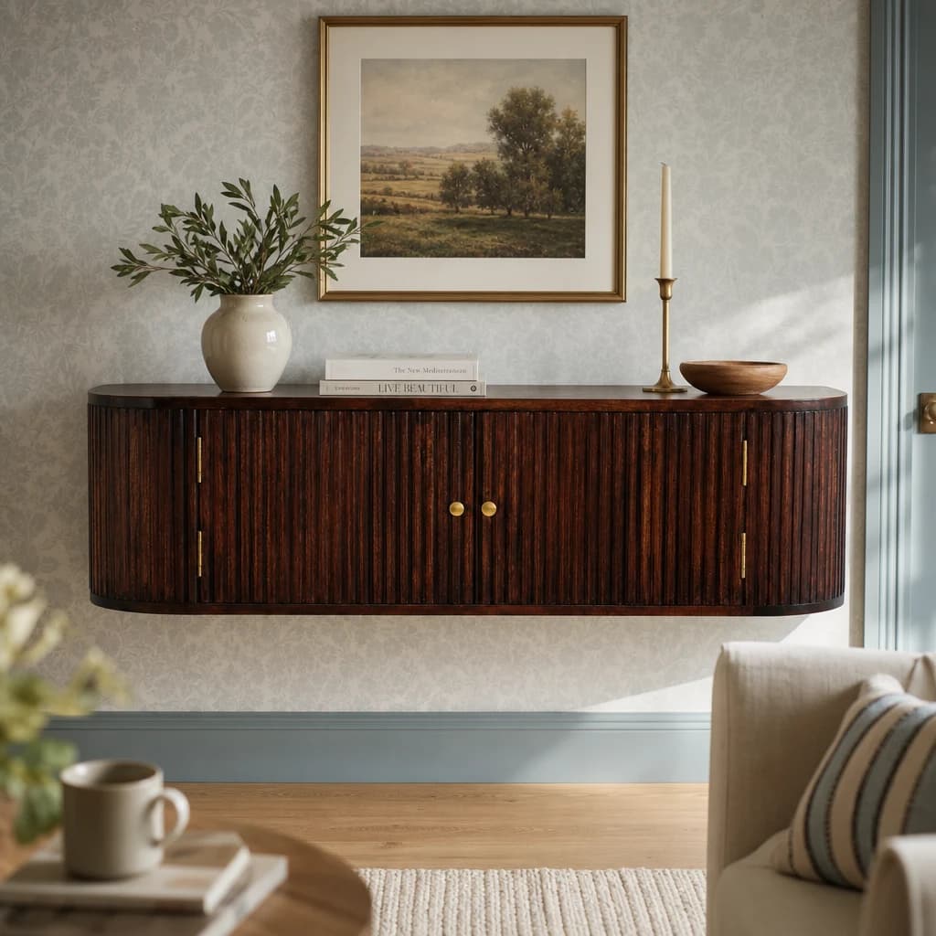 Chunky Chestnut Wall Mounted Console - Console tables, photo 1 of 10