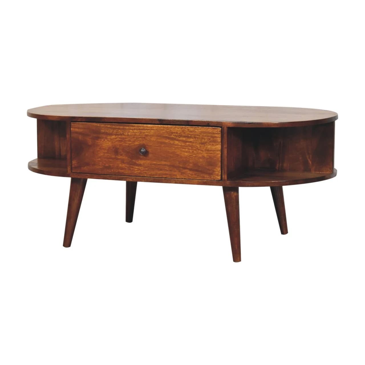 Chestnut Oval Coffee Table with 2 Drawers - Coffee tables, photo 3 of 8